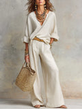 Amelia • Conjunto de pantalón palazzo sofisticado