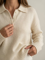 Laura - Jersey de Punto con Cuello Elegante