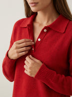 Laura - Jersey de Punto con Cuello Elegante