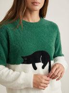 Luna - Sudadera para Mujer con Gráfico de Gato