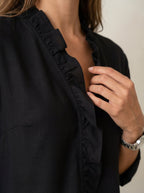 Indie - Blusa con Volantes y Cuello en V