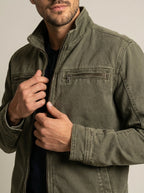 Carlos - Chaqueta Vintage de Algodón con Cremallera