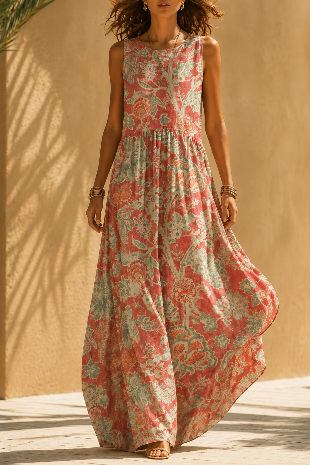 Elena • Vestido largo floral elegante