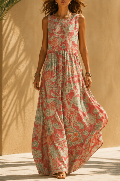 Elena • Vestido largo floral elegante