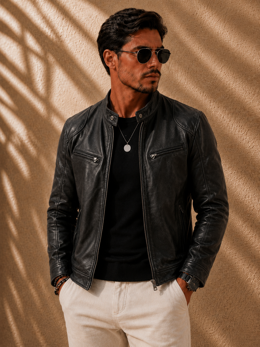 Enzo • Chaqueta efecto piel refinada
