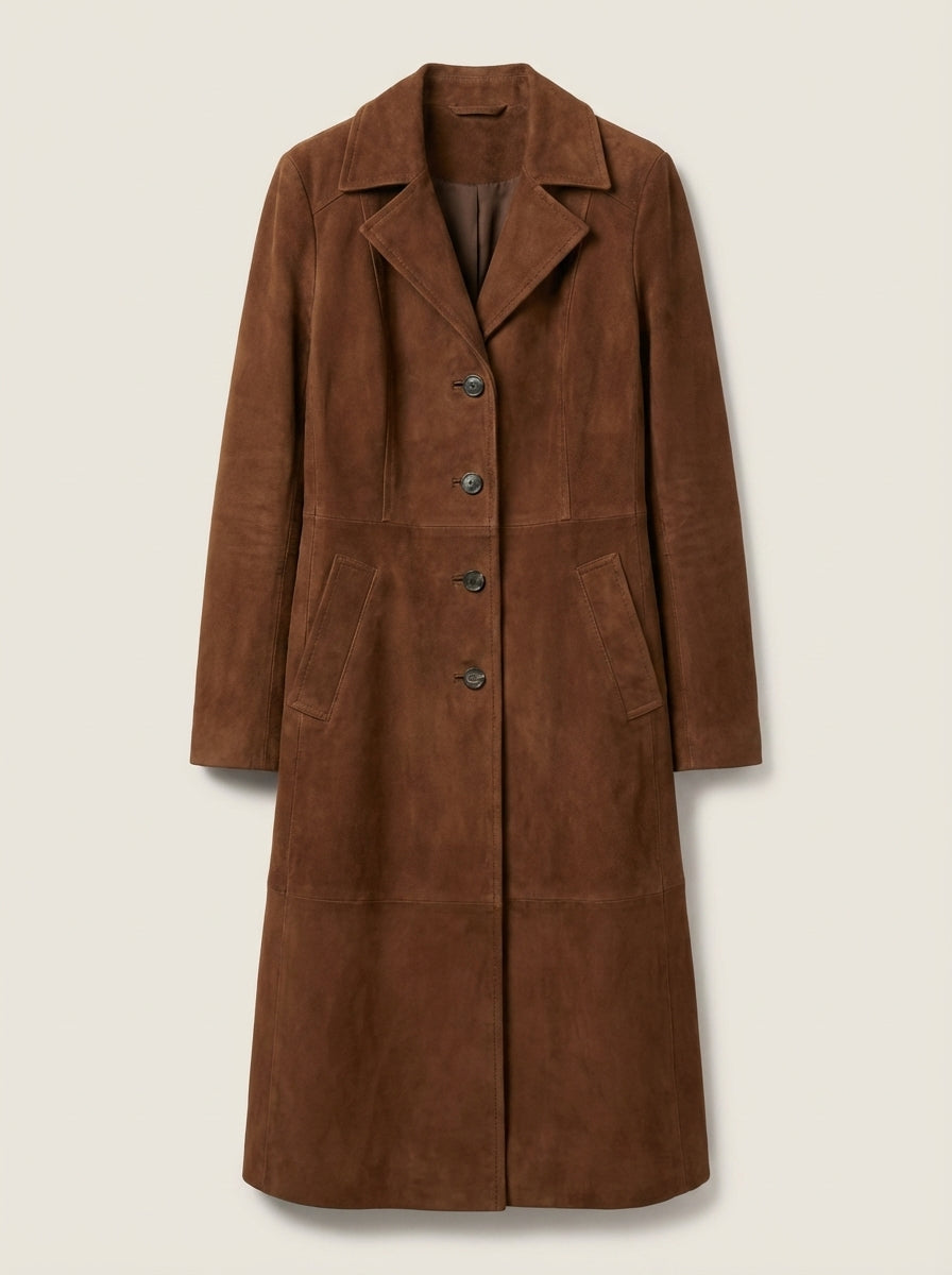 Teresa - Abrigo de Ante Estilo Vintage