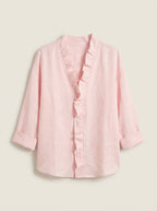Indie - Blusa con Volantes y Cuello en V