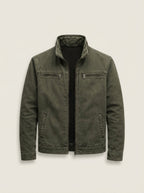 Carlos - Chaqueta Vintage de Algodón con Cremallera