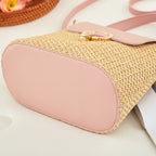 Celia • Bolso Bandolera de Rafia con Solapa de Colores