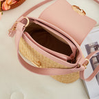 Celia • Bolso Bandolera de Rafia con Solapa de Colores