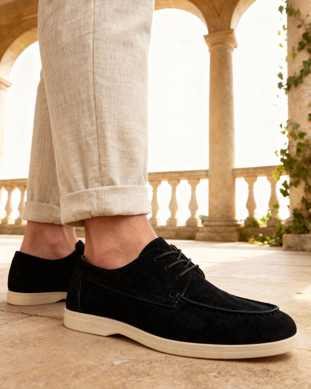 Santino • Zapato efecto ante refinado
