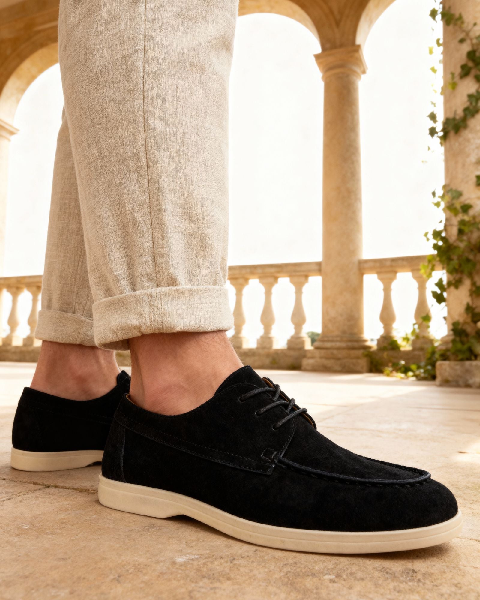 Santino • Zapato efecto ante refinado