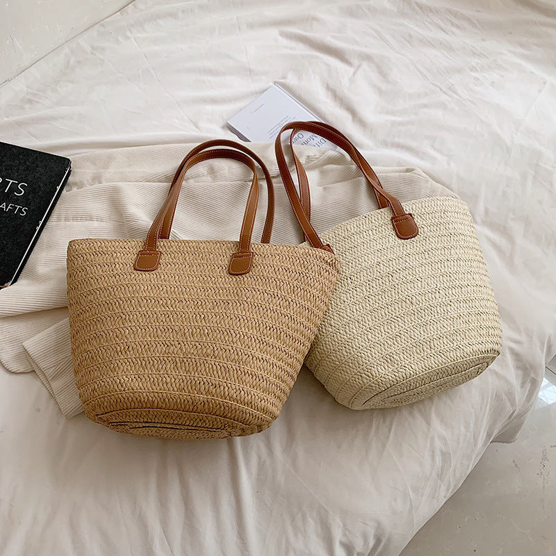 Éloise • Bolso tote de rafia premium