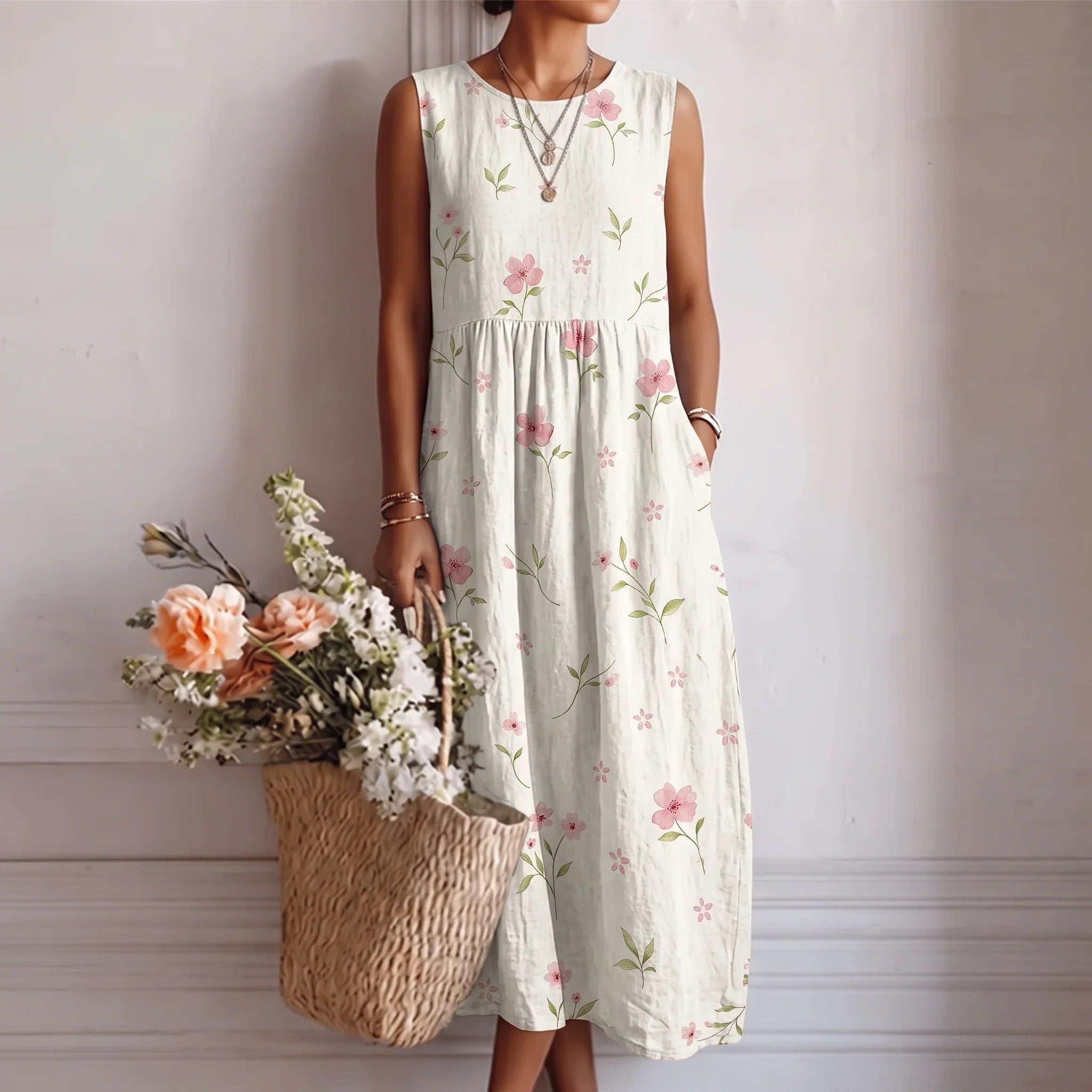 Elena • Vestido largo floral elegante