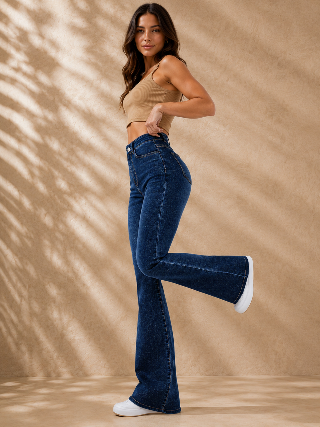 Valérie • Denim acampanado