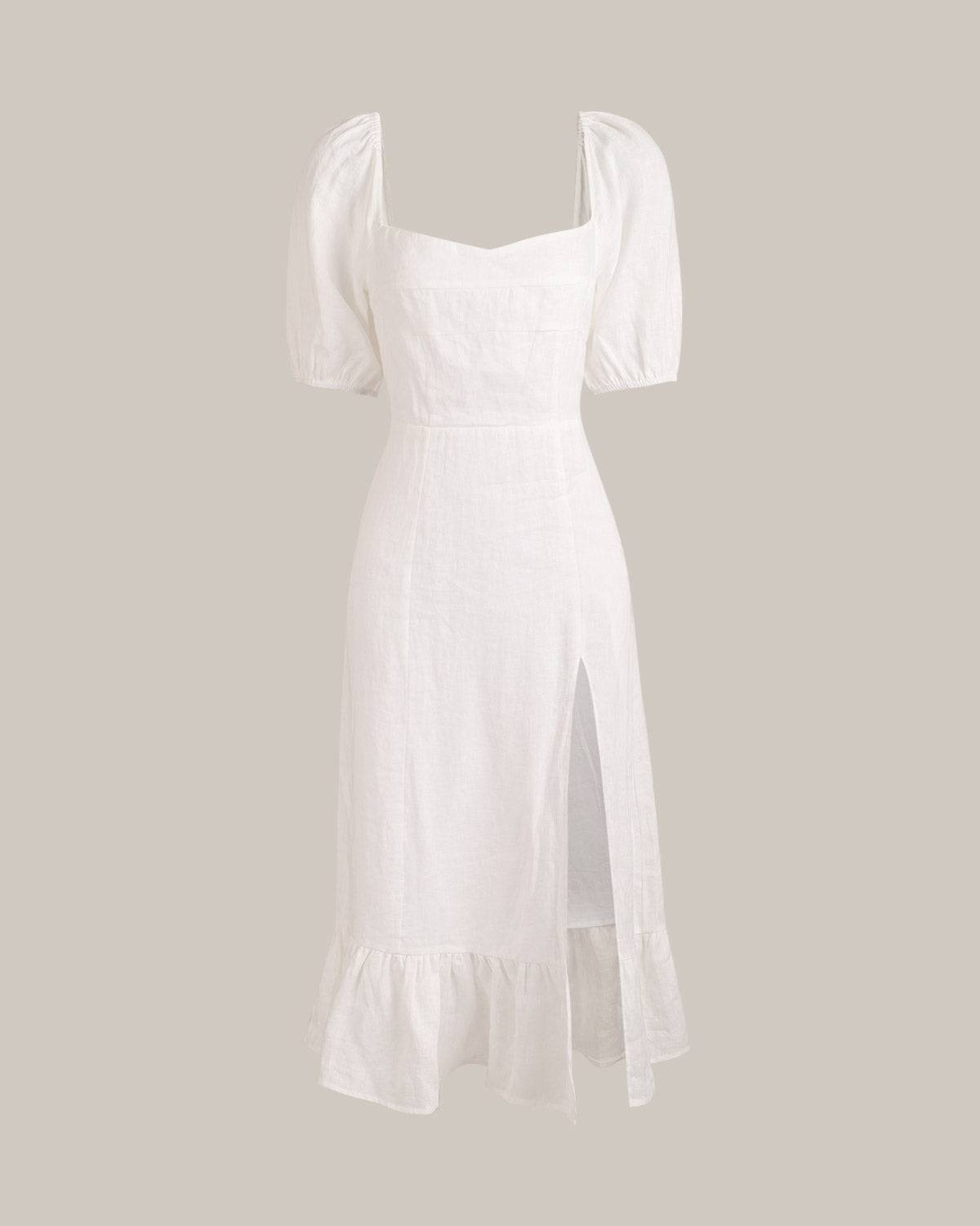 Isabelle •  Vestido midi elegante con abertura lateral