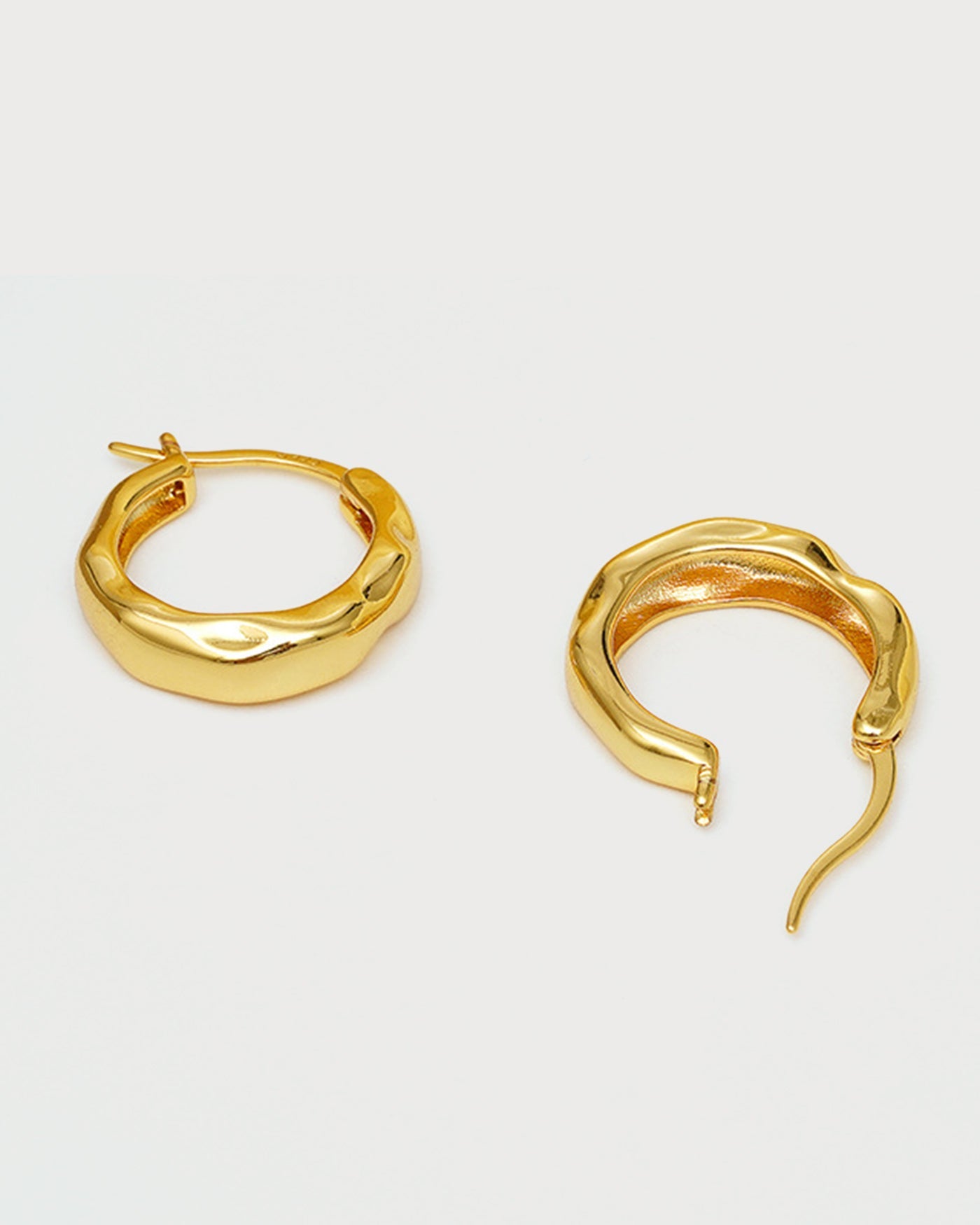 Elena™ •  Pendientes de aro orgánicos