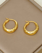 Elena™ •  Pendientes de aro orgánicos