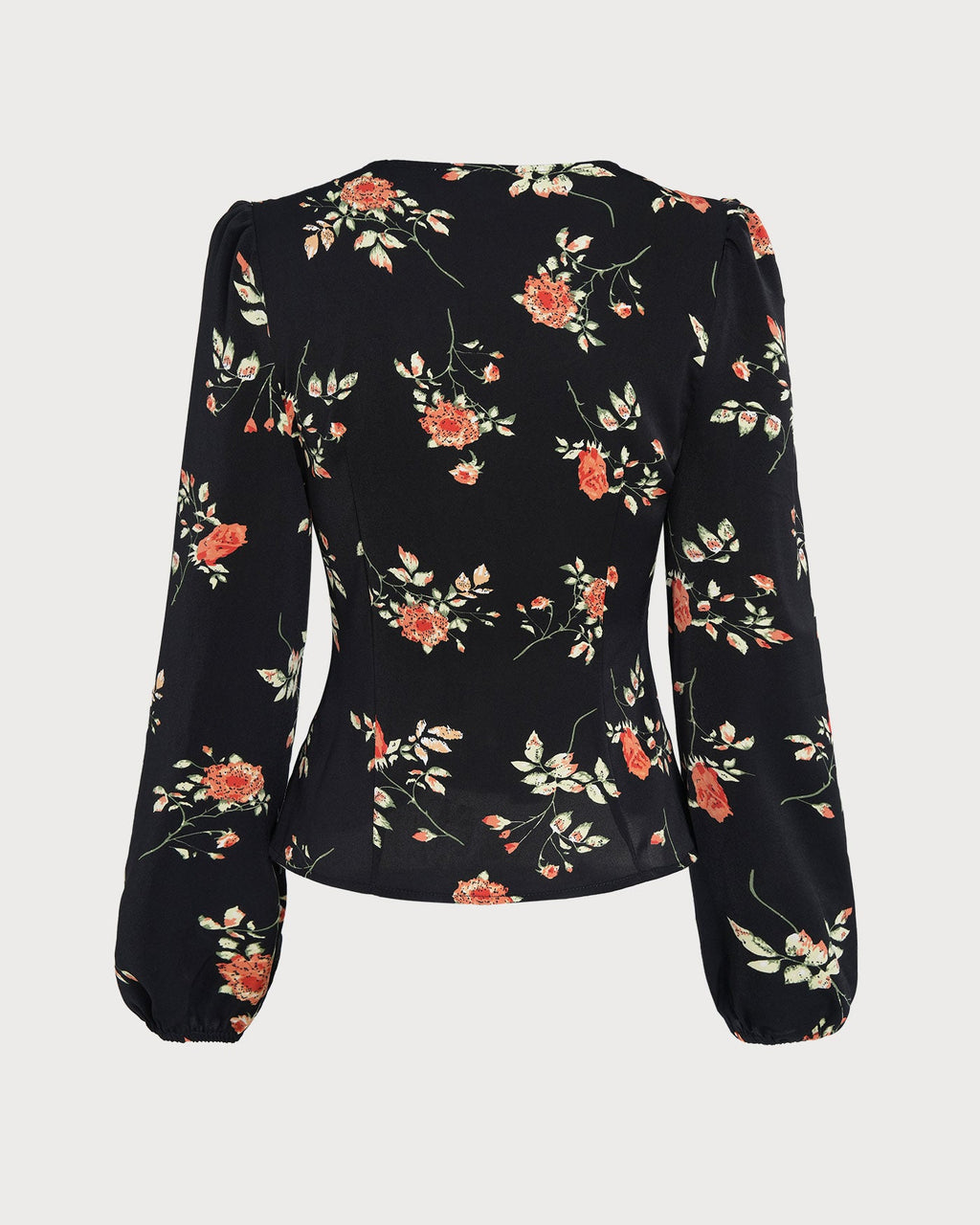 Emilia •  Blusa floral elegante de manga larga