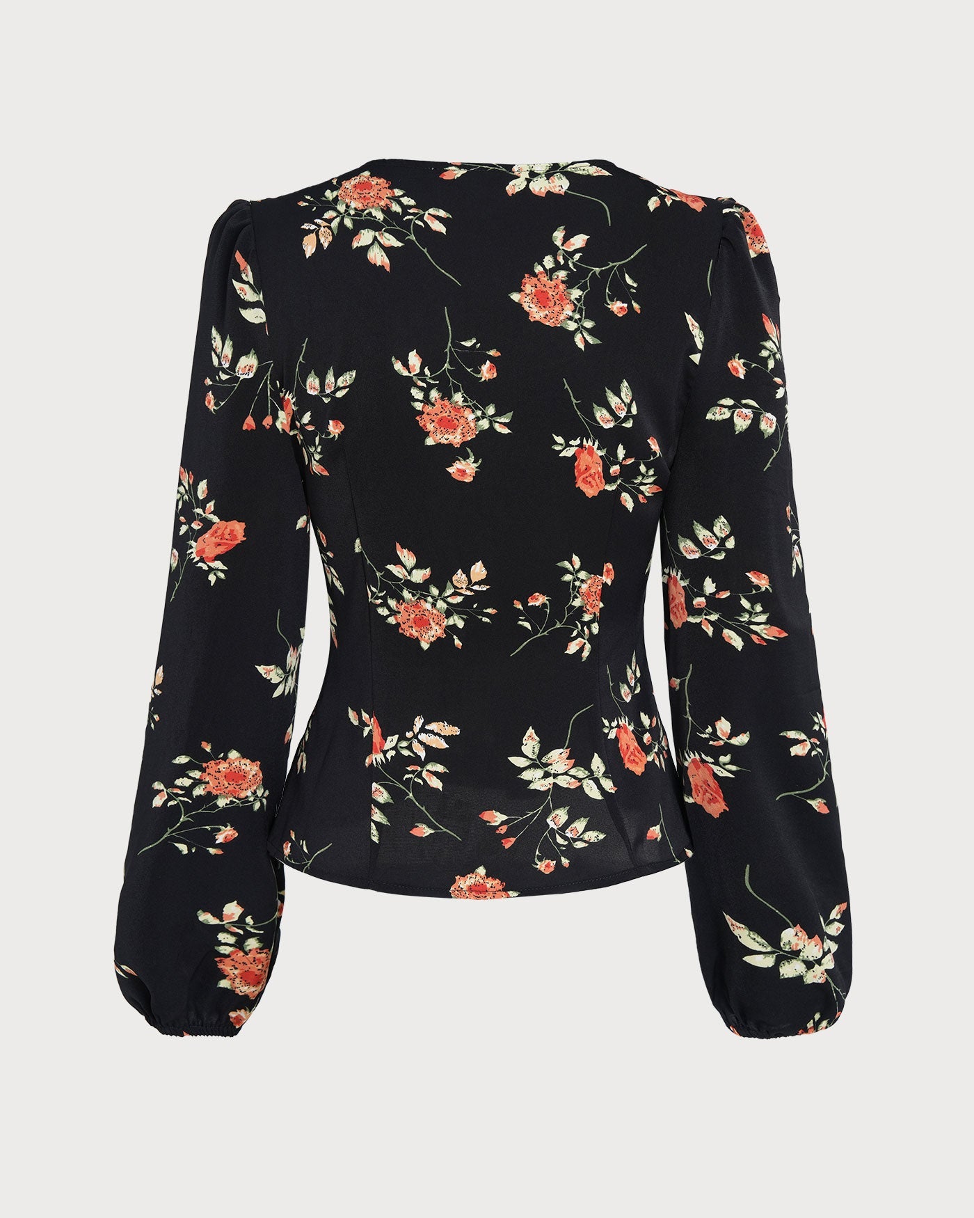 Emilia •  Blusa floral elegante de manga larga